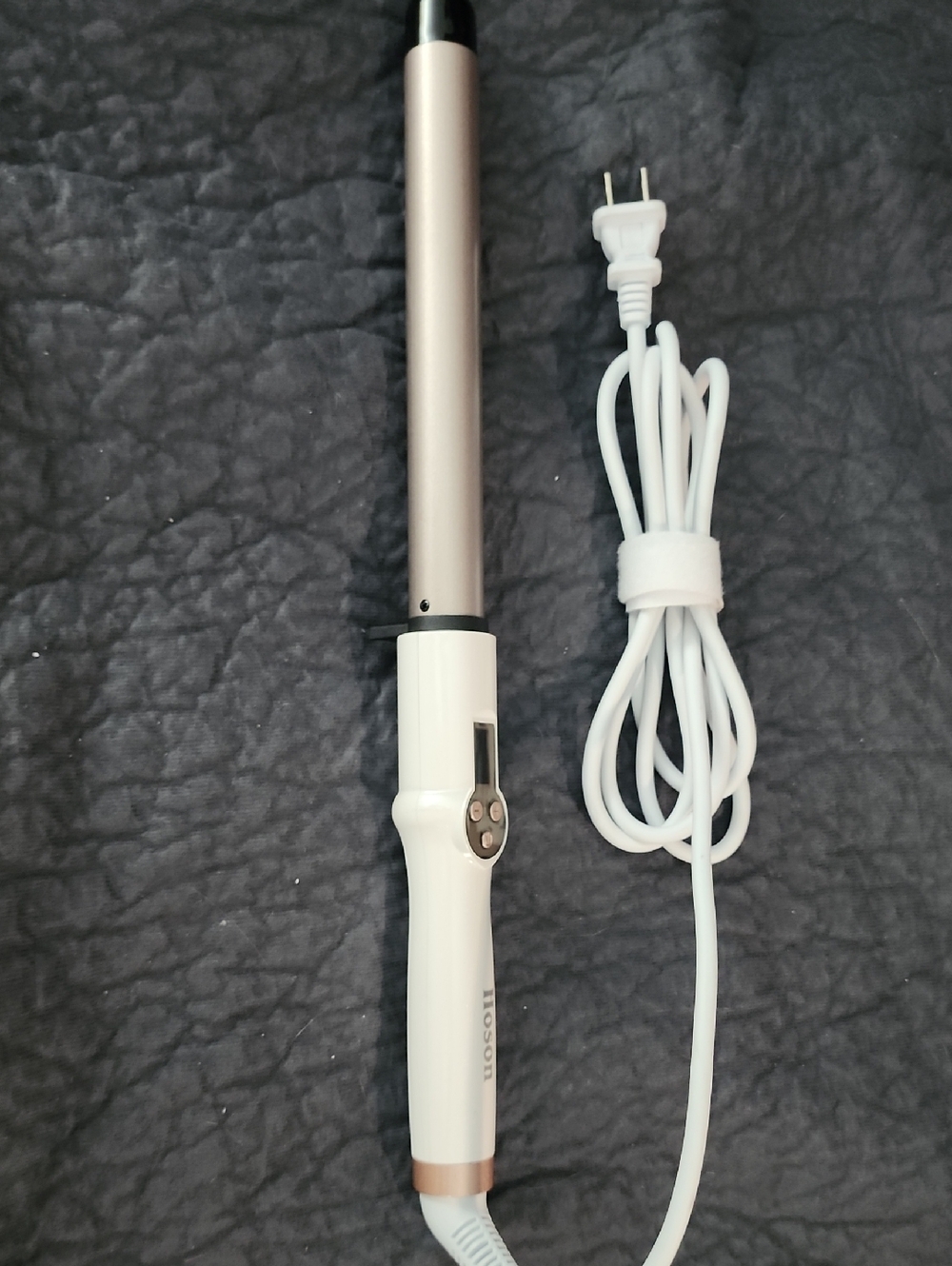 White and Rose Gold Curling Wand - Women Hair Tool